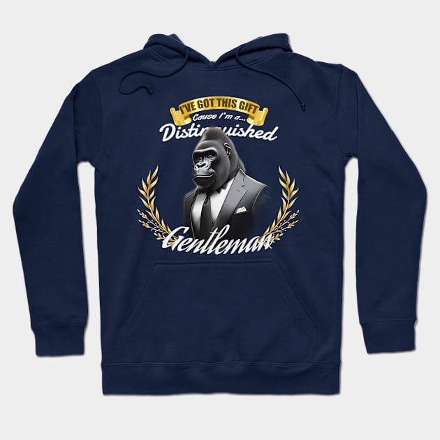 The Distinguished Gorilla Gentleman Hoodie by Asarteon